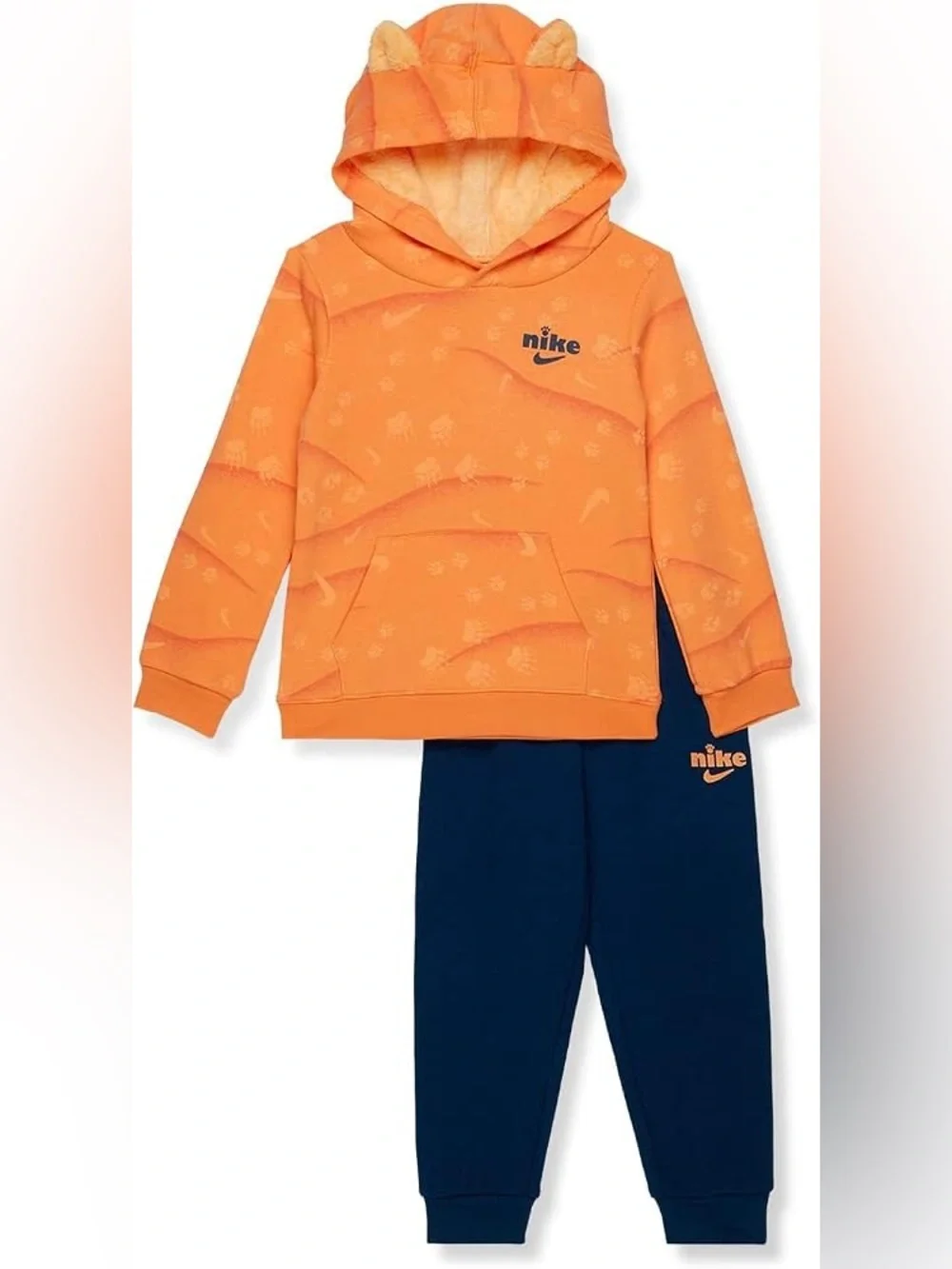 Nike 4t Toddler Boy's Track Pack Fleece Pullover 2 Piece Hoodie Sweatpant Set